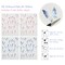 Wrapables 5D Embossed Colorful Flowers Nail Art Decal Stickers, Self Adhesive 3D Floral Design (Set of 4), Holographic Butterflies